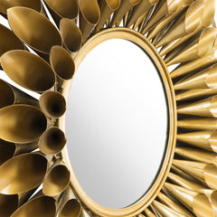 32" Gold Sunflower Sunburst Metal Accent Mirror