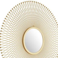 35" Gold Round Accent Mirror