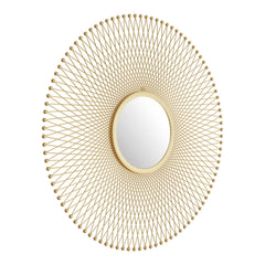 35" Gold Round Accent Mirror