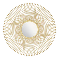 35" Gold Round Accent Mirror