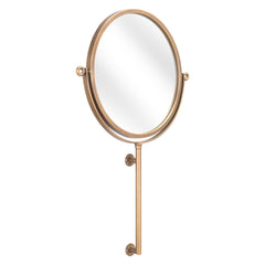 Gold Round Wall Mount Mirror