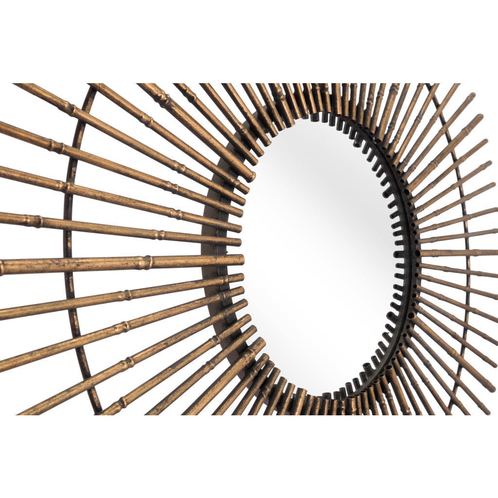 Gold Tribal Round Mirror - Homeroots