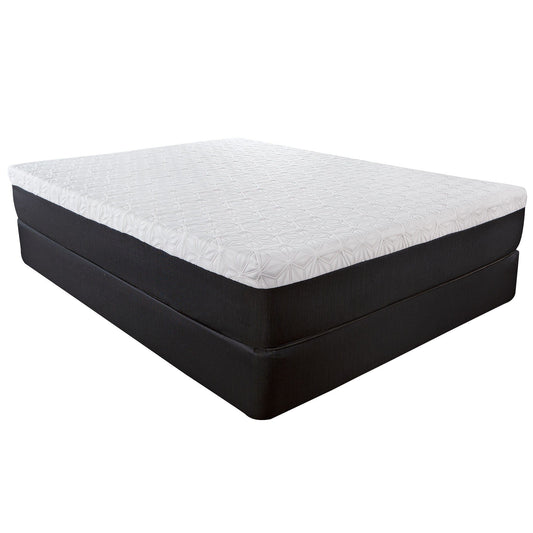 10.5" Lux Gel Infused Memory Foam And High Density Foam Mattress Queen - Homeroots