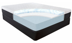 10.5" Lux Gel Infused Memory Foam And High Density Foam Mattress Queen - Homeroots