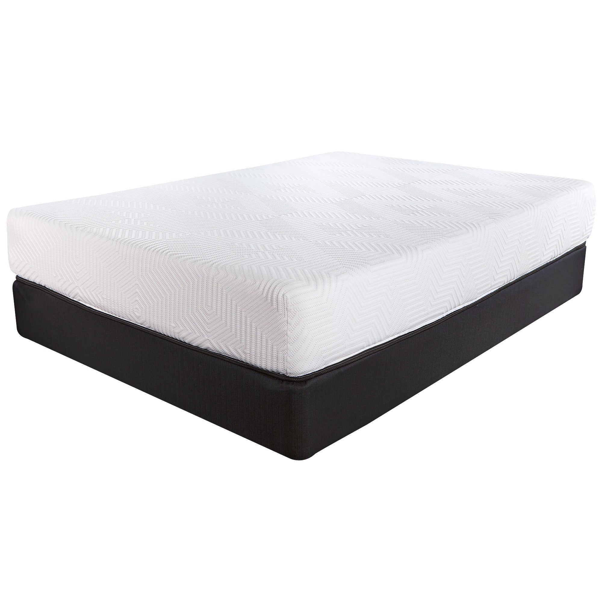 10.5" Hybrid Lux Memory Foam And Wrapped Coil Mattress Queen