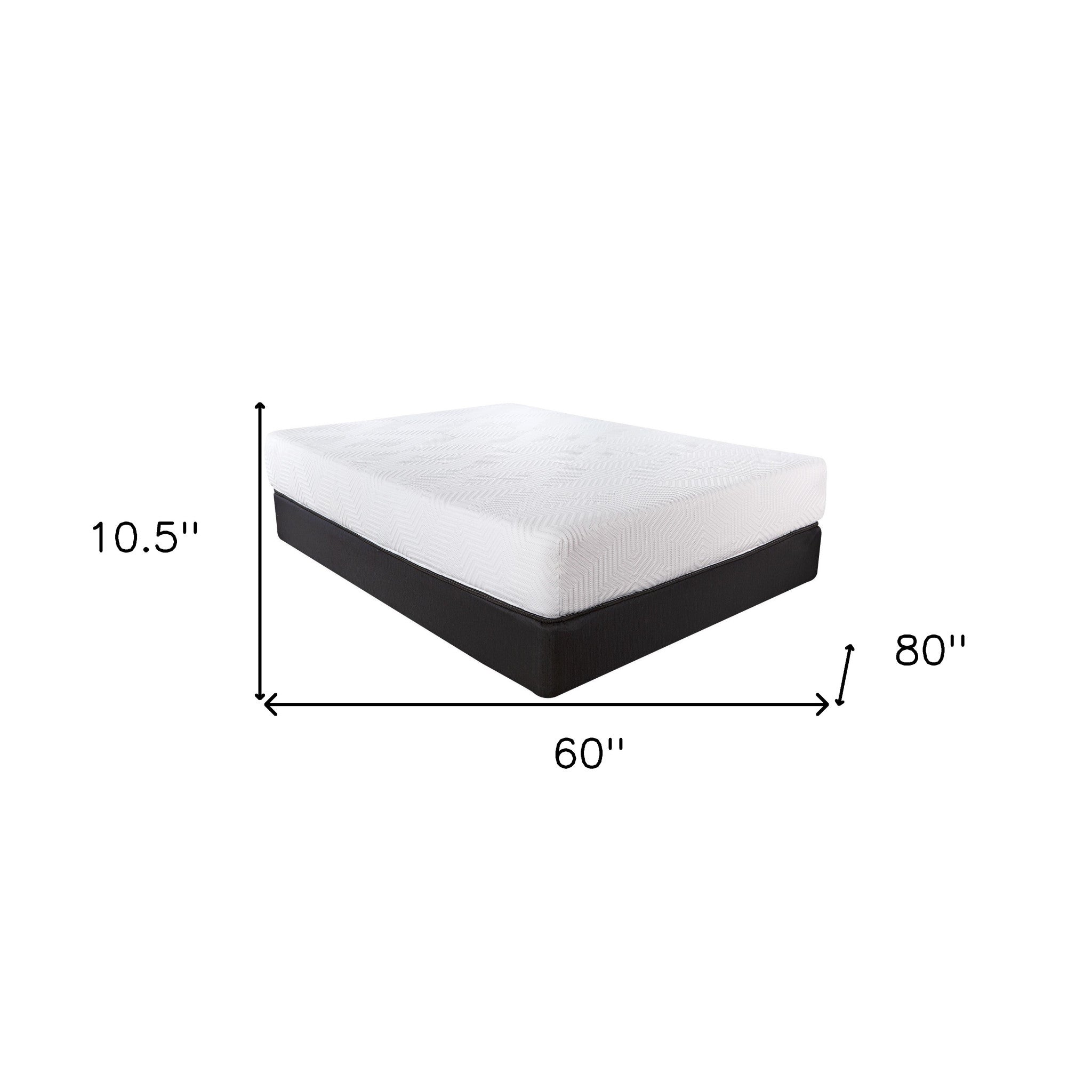 10.5" Hybrid Lux Memory Foam And Wrapped Coil Mattress Queen