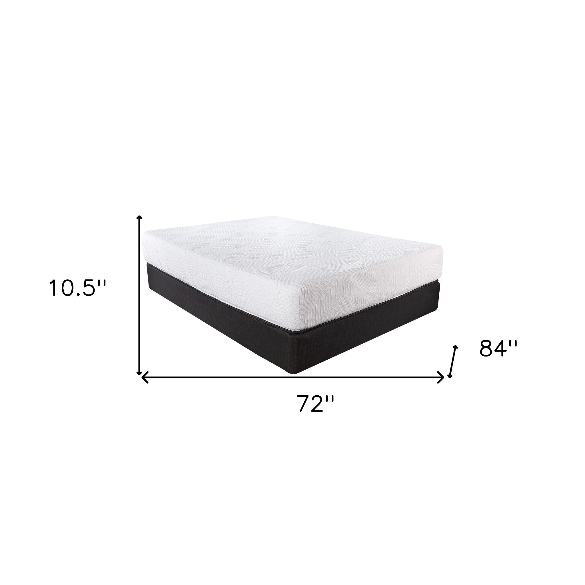 10.5" Hybrid Lux Memory Foam And Wrapped Coil Mattress Full Cal King