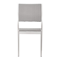 Set Of Two 18" White Aluminum Side Chair