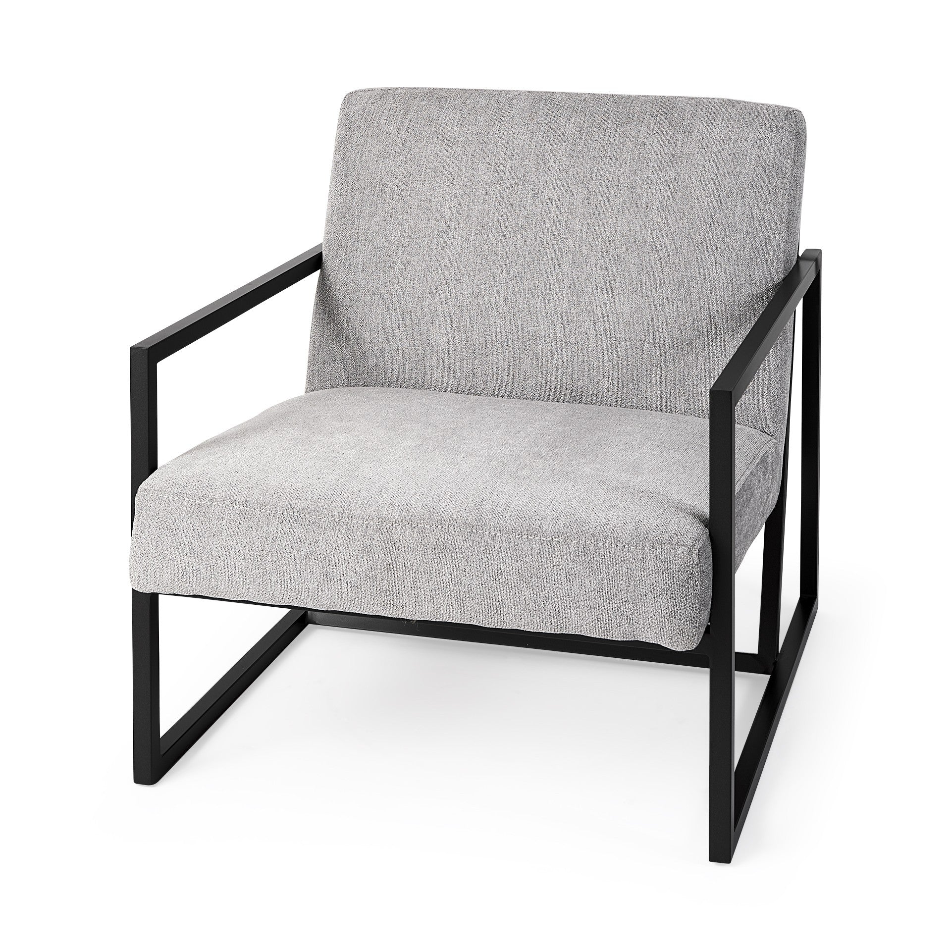 Geo Modern Gray And Black Accent Or Side Chair - Homeroots