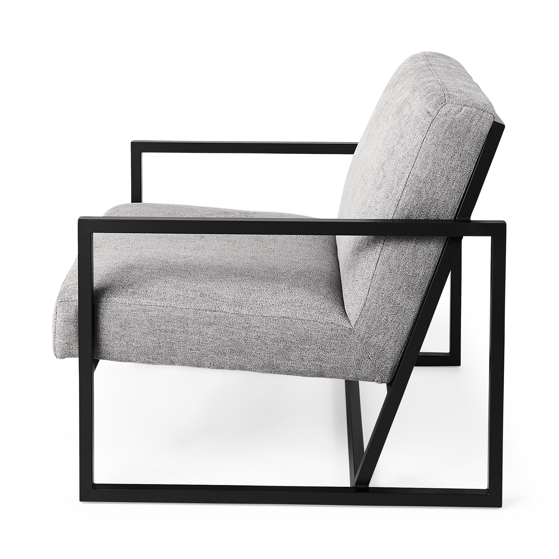 Geo Modern Gray And Black Accent Or Side Chair - Homeroots