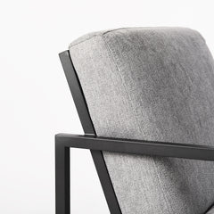 Geo Modern Gray And Black Accent Or Side Chair - Homeroots