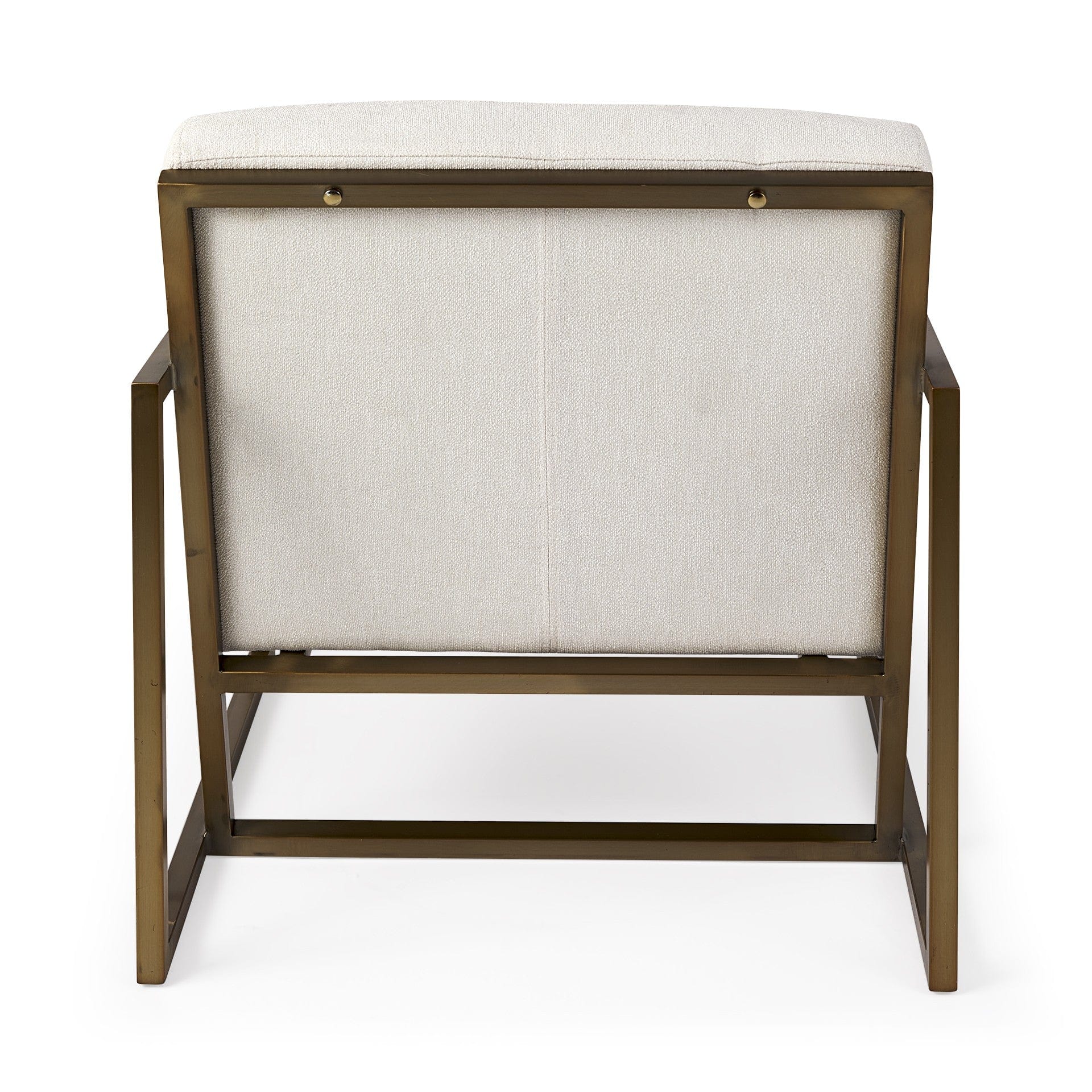 Geo Modern Cream And Gold Accent Or Side Chair - Homeroots