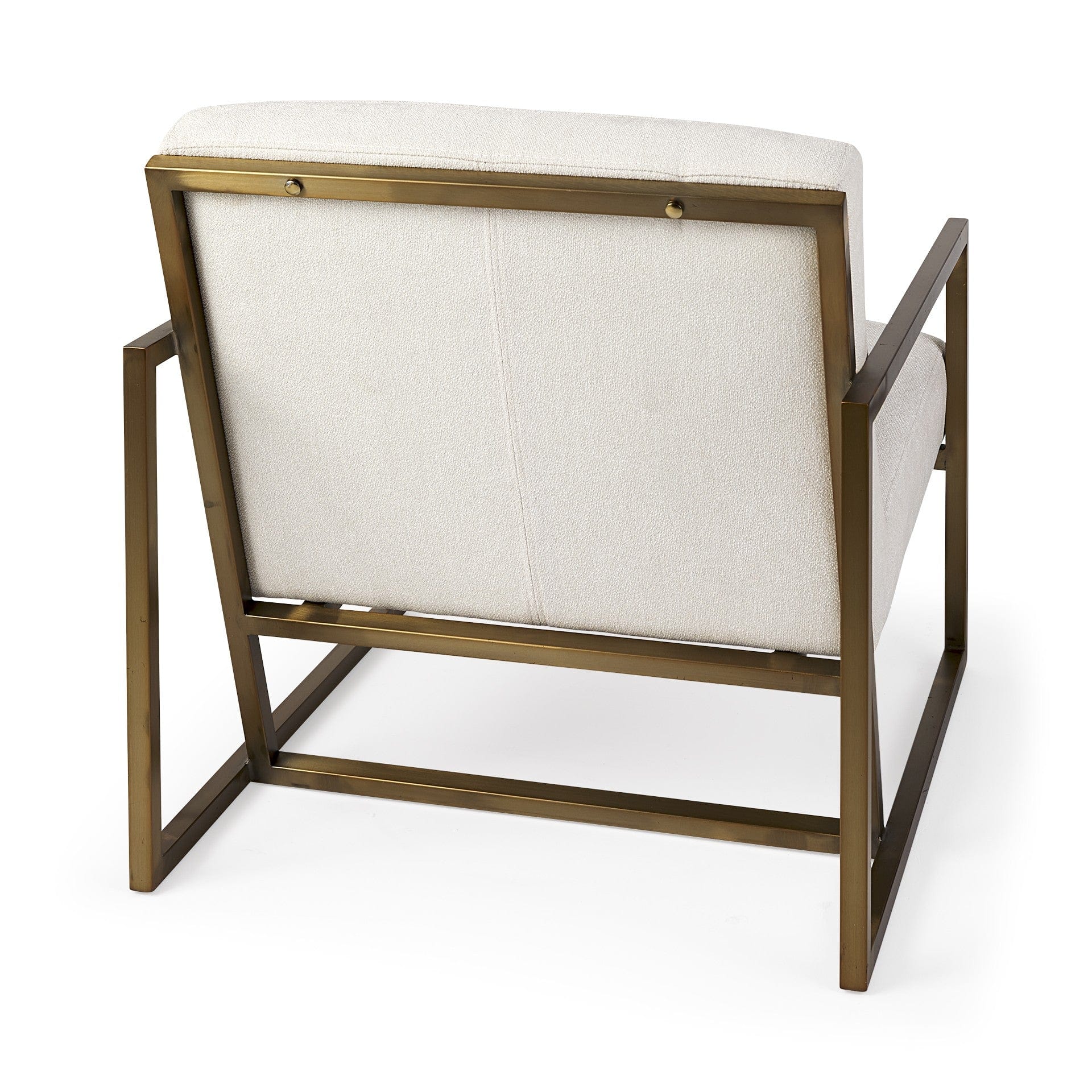 Geo Modern Cream And Gold Accent Or Side Chair - Homeroots