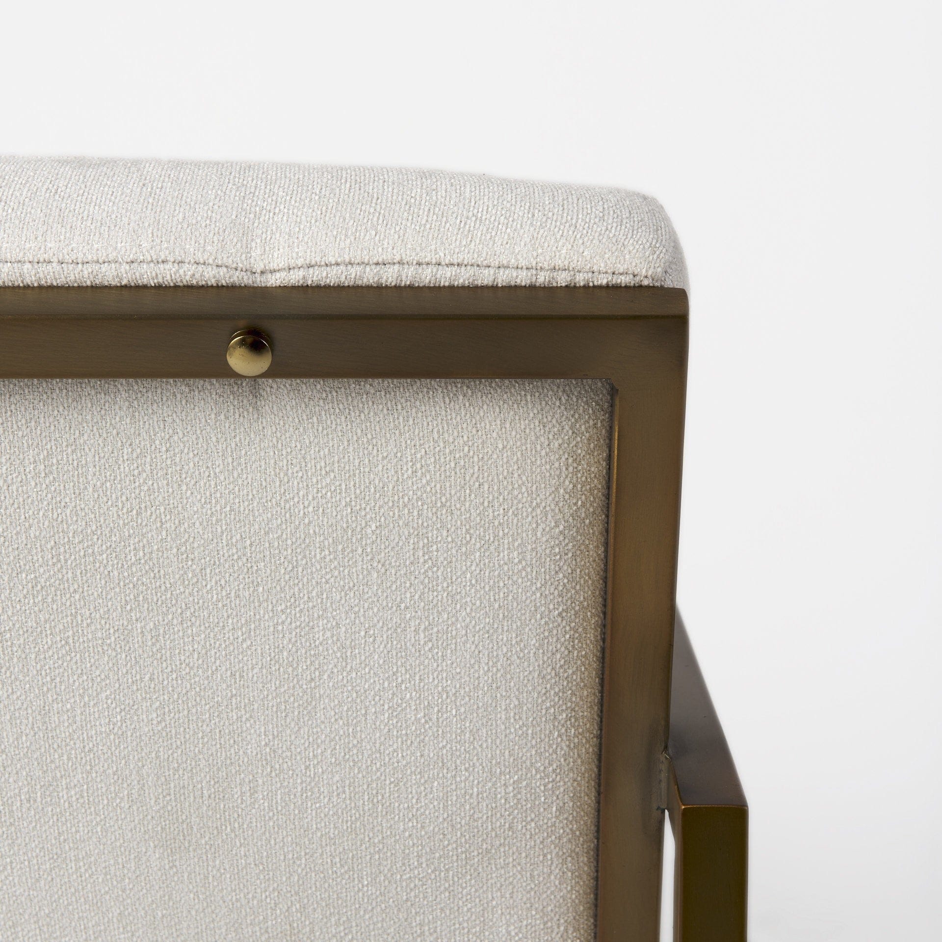 Geo Modern Cream And Gold Accent Or Side Chair - Homeroots