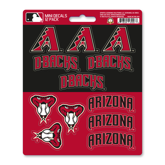 Arizona Diamondbacks 12 Count Mini Decal Sticker Pack