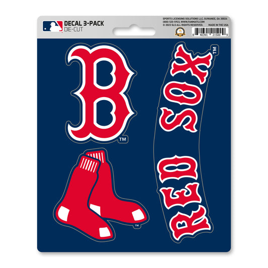 Boston Red Sox 3 Piece Decal Sticker Set - Boston Red Sox