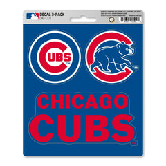 Chicago Cubs 3 Piece Decal Sticker Set - Chicago Cubs