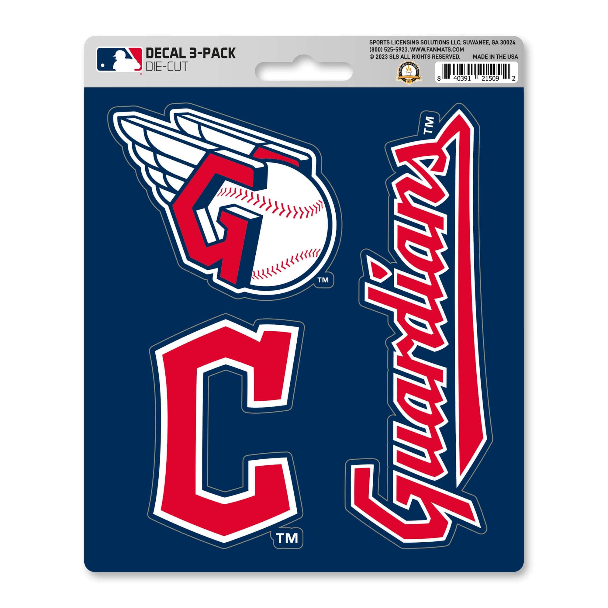 Cleveland Guardians 3 Piece Decal Sticker Set - Cleveland Guardians