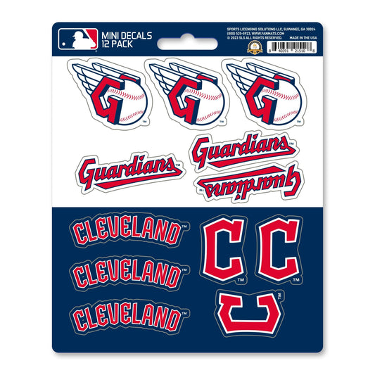 Cleveland Guardians 12 Count Mini Decal Sticker Pack - Cleveland Guardians