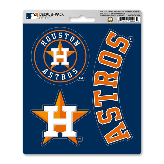 Houston Astros 3 Piece Decal Sticker Set - Houston Astros