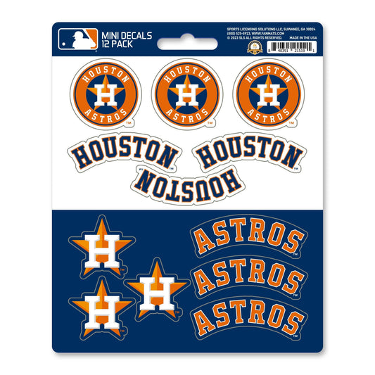 Houston Astros 12 Count Mini Decal Sticker Pack - Houston Astros