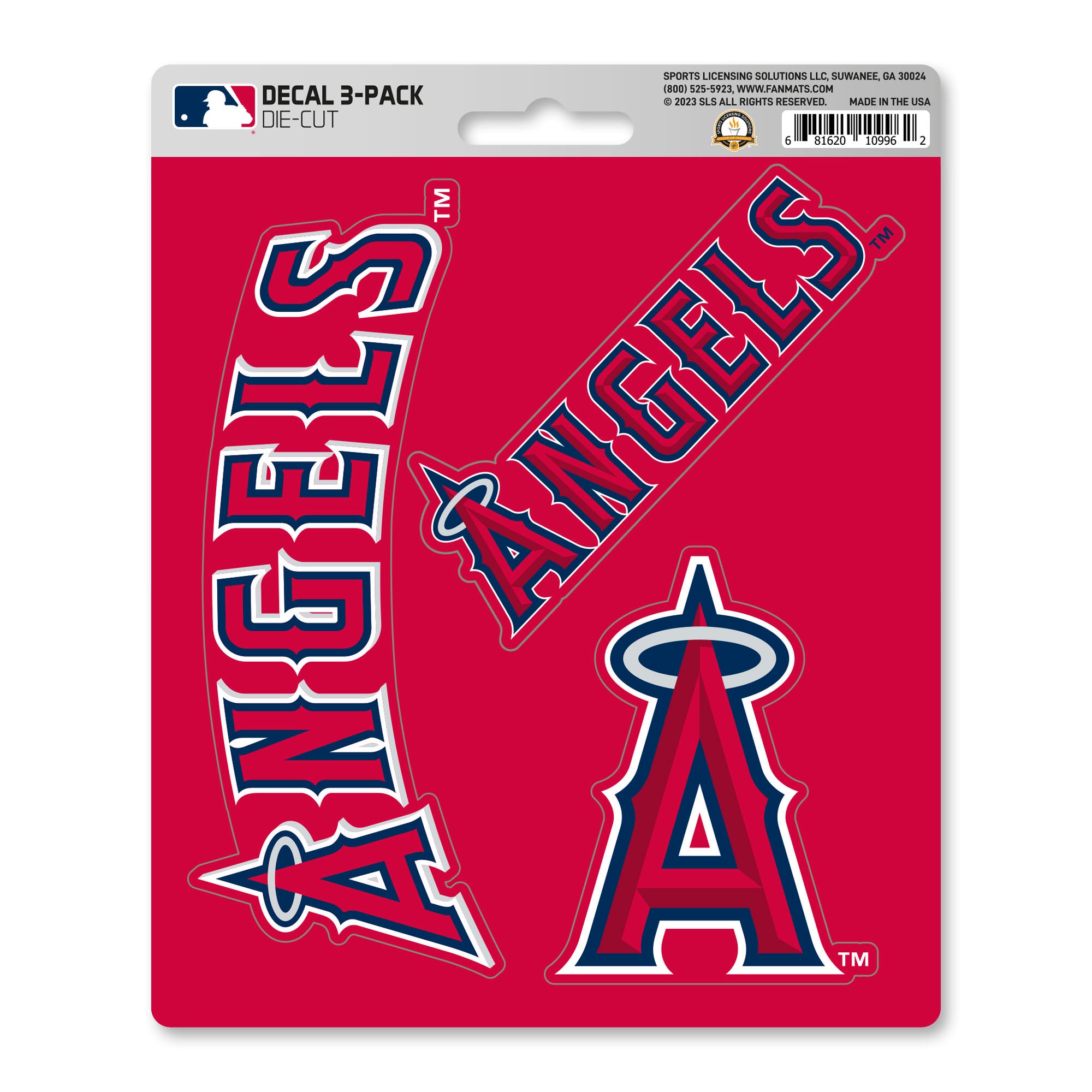 Los Angeles Angels 3 Piece Decal Sticker Set