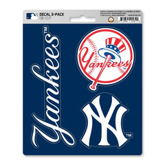 New York Yankees 3 Piece Decal Sticker Set - New York Yankees