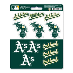 Oakland Athletics 12 Count Mini Decal Sticker Pack - Oakland Athletics