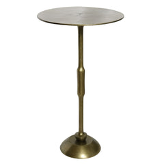 25" Brass Iron Round End Table