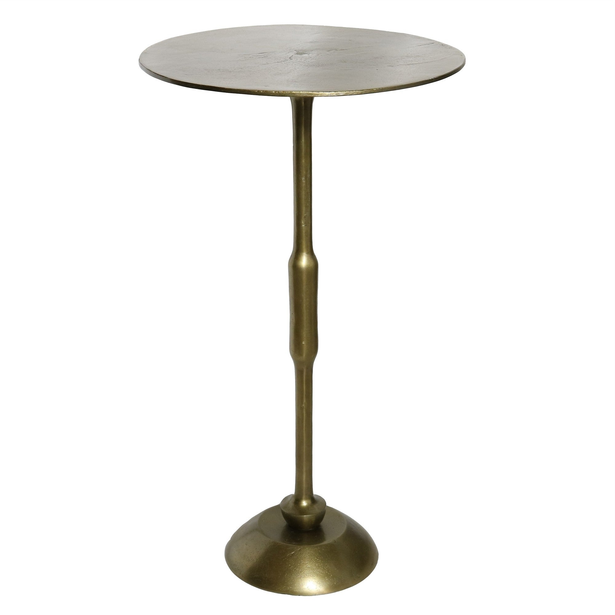 25" Brass Iron Round End Table