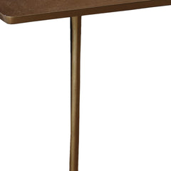 Gold Cast Aluminum Side Table