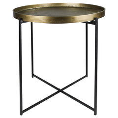 Gold Metal Tray Top Table