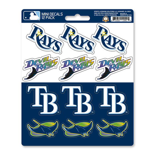 Tampa Bay Rays 12 Count Mini Decal Sticker Pack