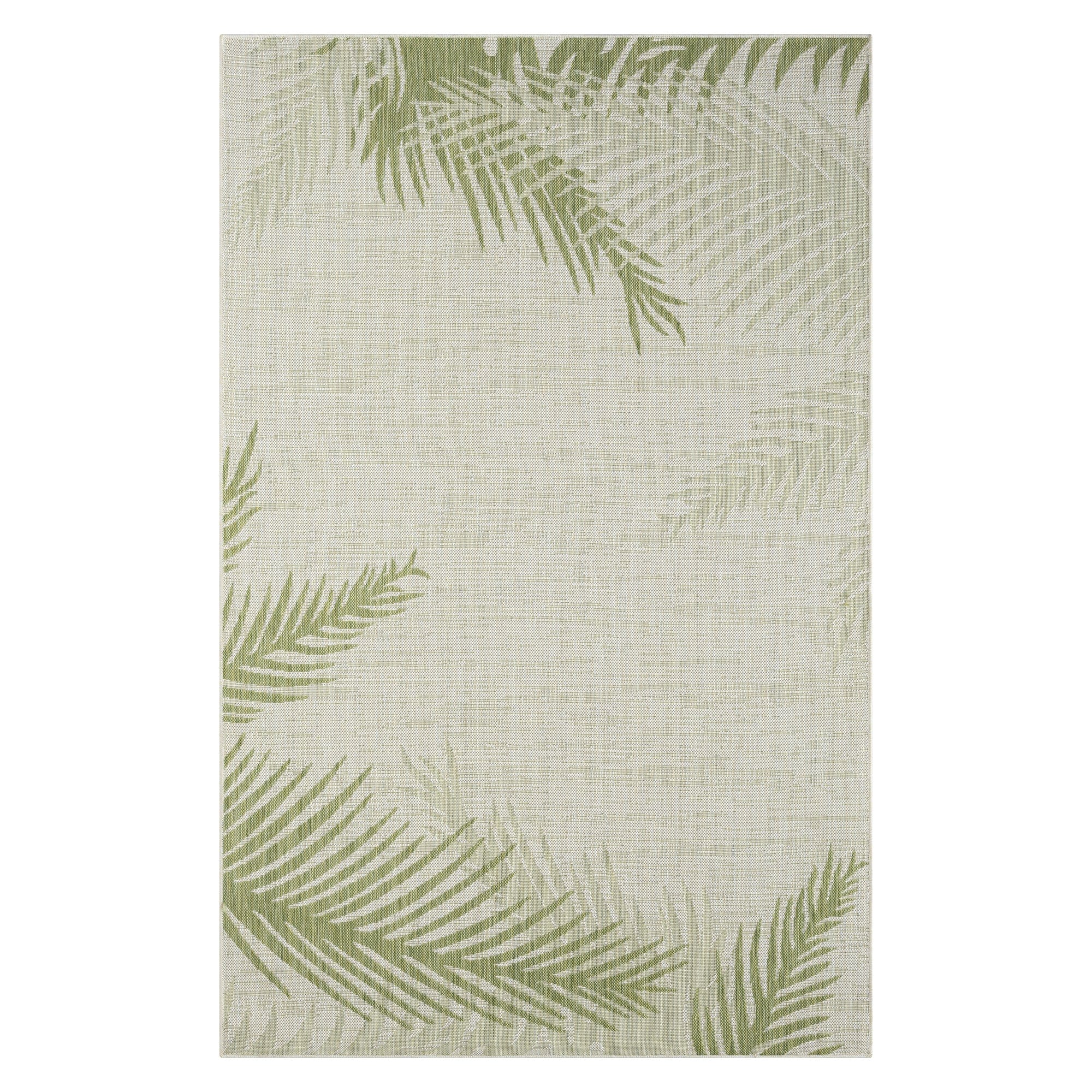 8' X 9' Beige Floral Indoor Outdoor Area Rug - Homeroots