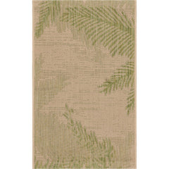 2' X 3' Beige Floral Indoor Outdoor Area Rug