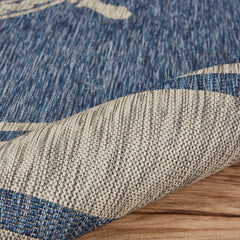 8' X 9' Blue And Gray Indoor Outdoor Area Rug - Homeroots