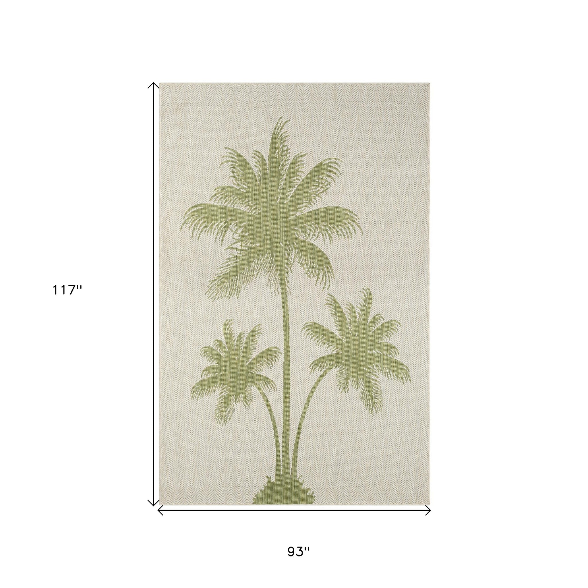 8' X 10' Beige Floral Indoor Outdoor Area Rug