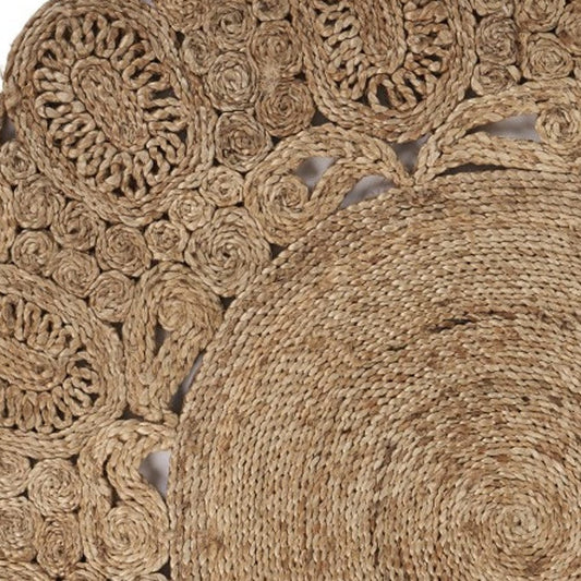 Natural Bloom Boutique Jute Rug - Homeroots