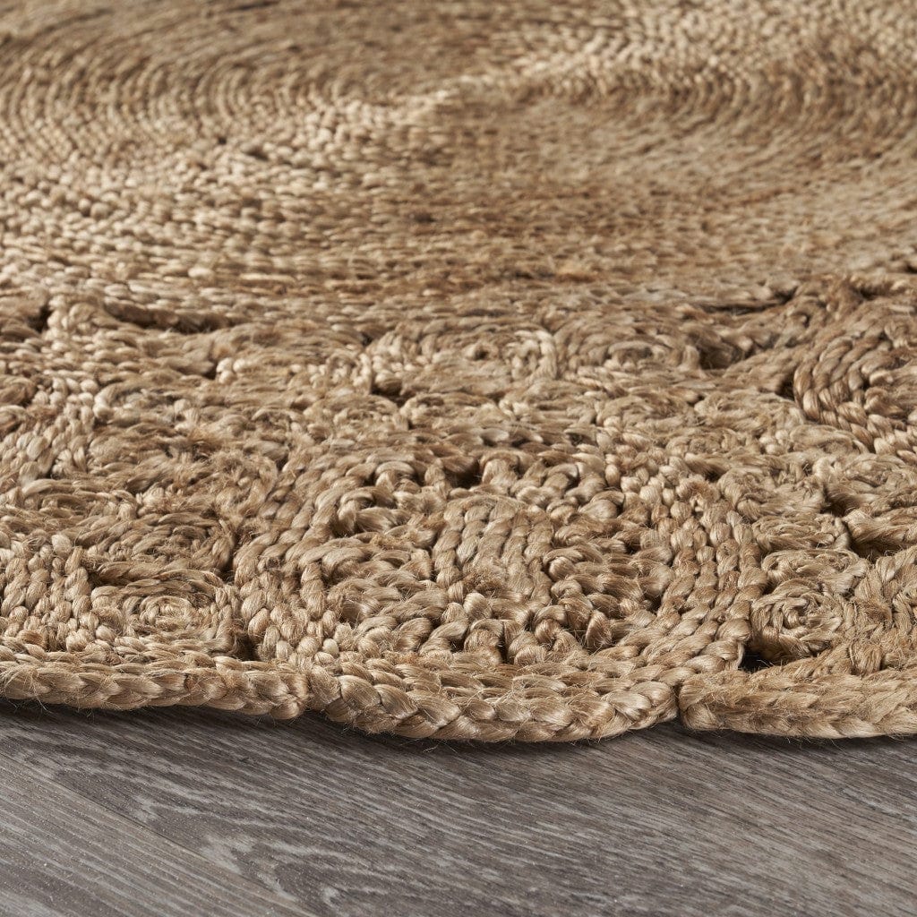 Natural Bloom Boutique Jute Rug - Homeroots