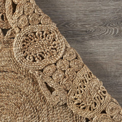 Natural Bloom Boutique Jute Rug - Homeroots