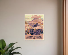 11" X 14" Grand Canyon C1938 Vintage Travel Poster Wall Art