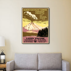 11" X 14" Lassen Volcanic National Park Vintage Travel Poster Wall Art