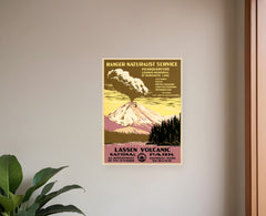 11" X 14" Lassen Volcanic National Park Vintage Travel Poster Wall Art