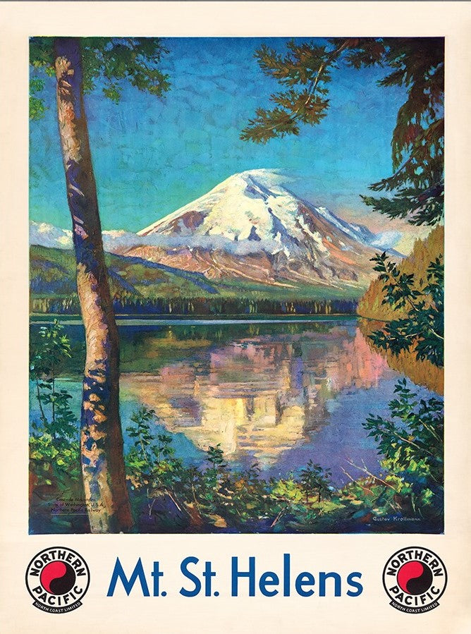 11" X 14" Mt. St. Helens C1920S Vintage Travel Poster Wall Art