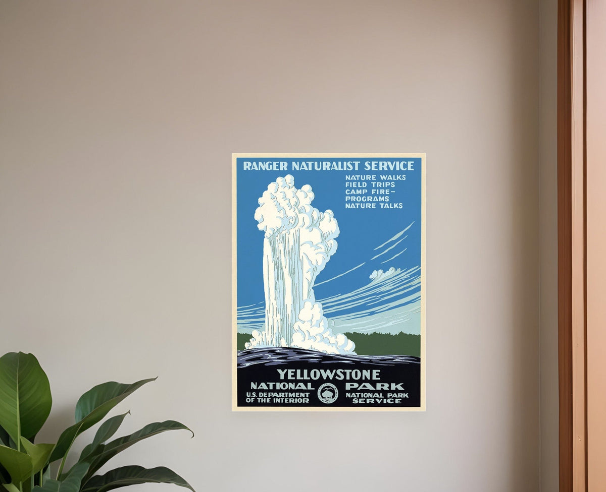 11" x 14" Yellowstone National Park c1938 Vintage Travel Poster Wall Art - Homeroots