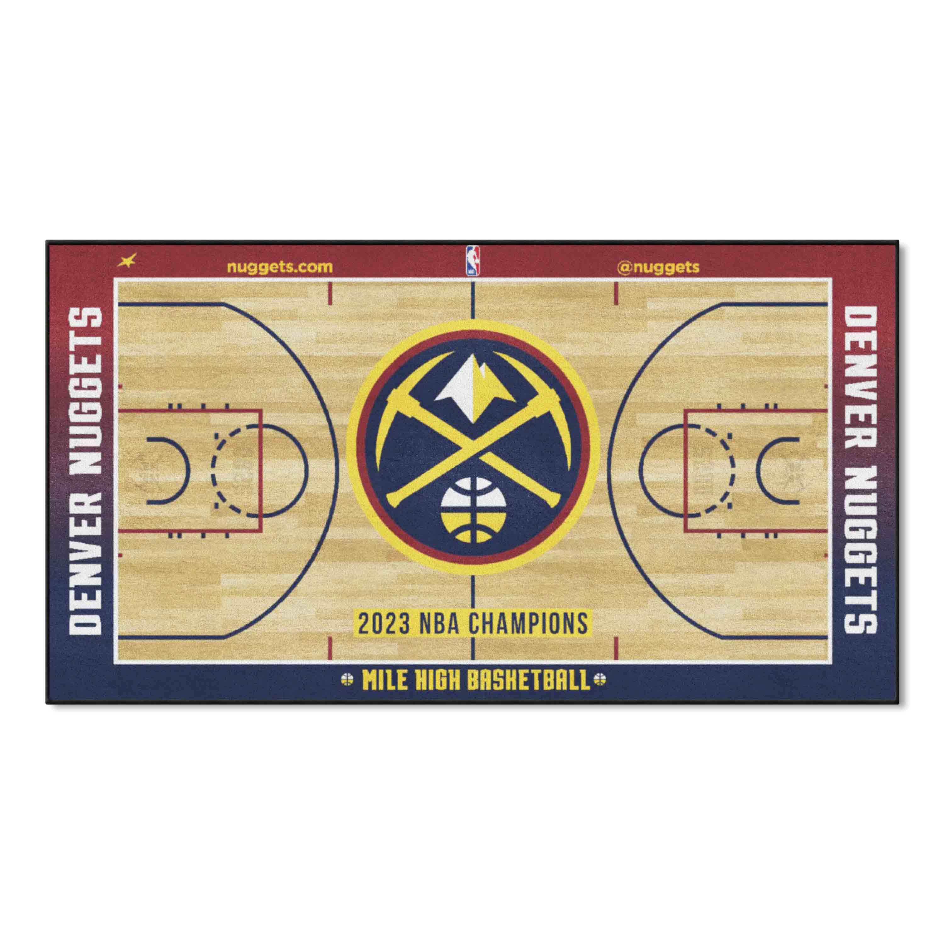 Denver Nuggets 2023 NBA Finals Champions Large Court Runner Rug - 30in. x 54in.