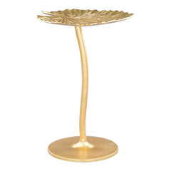 22" Gold Aluminum End Table - Homeroots