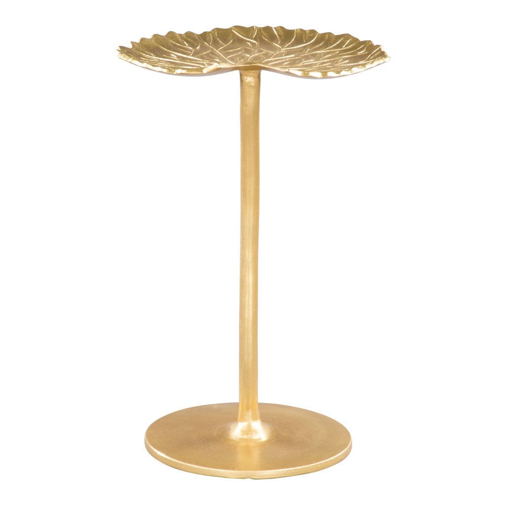 22" Gold Aluminum End Table - Homeroots