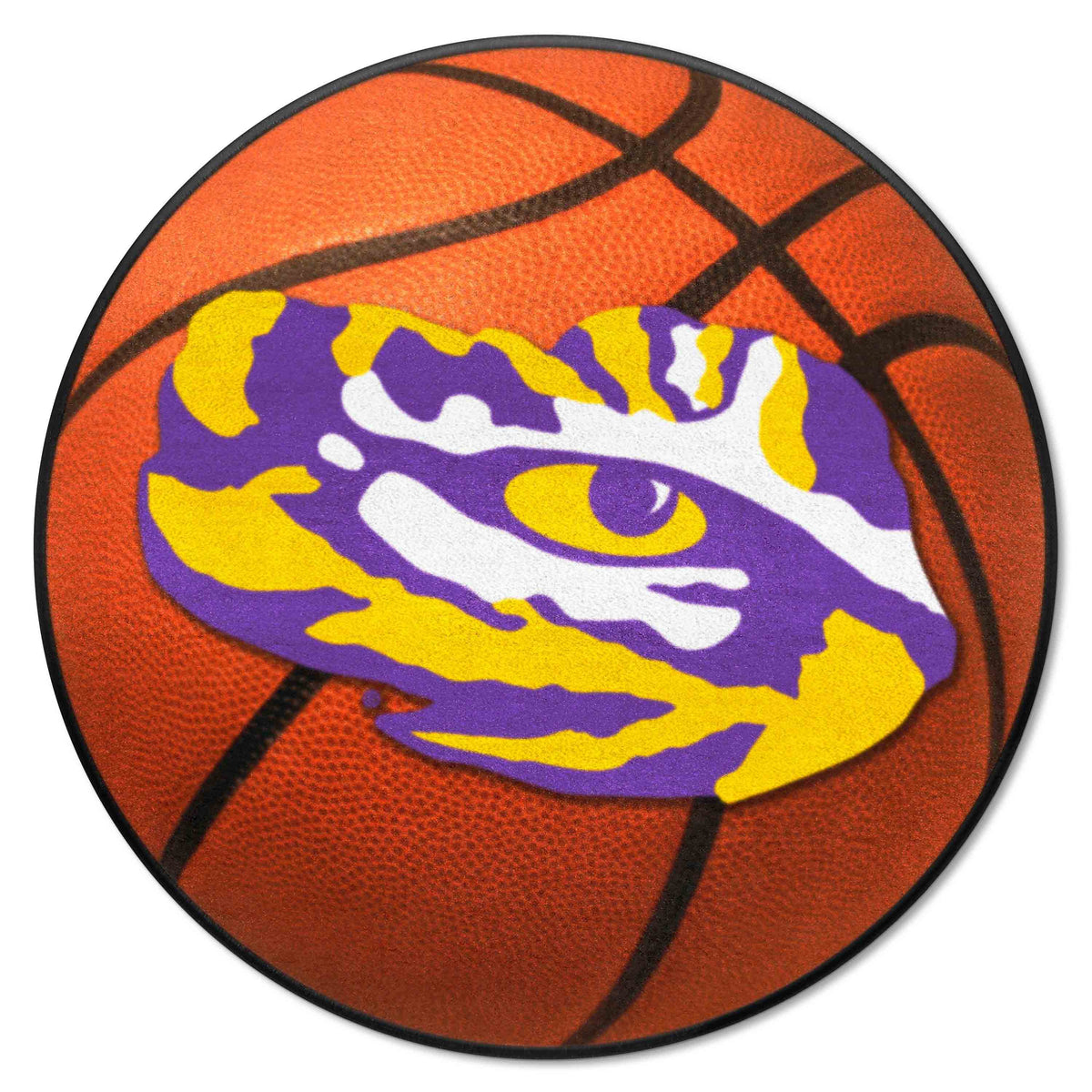 LSU Tigers Basketball Rug - 27in. Diameter