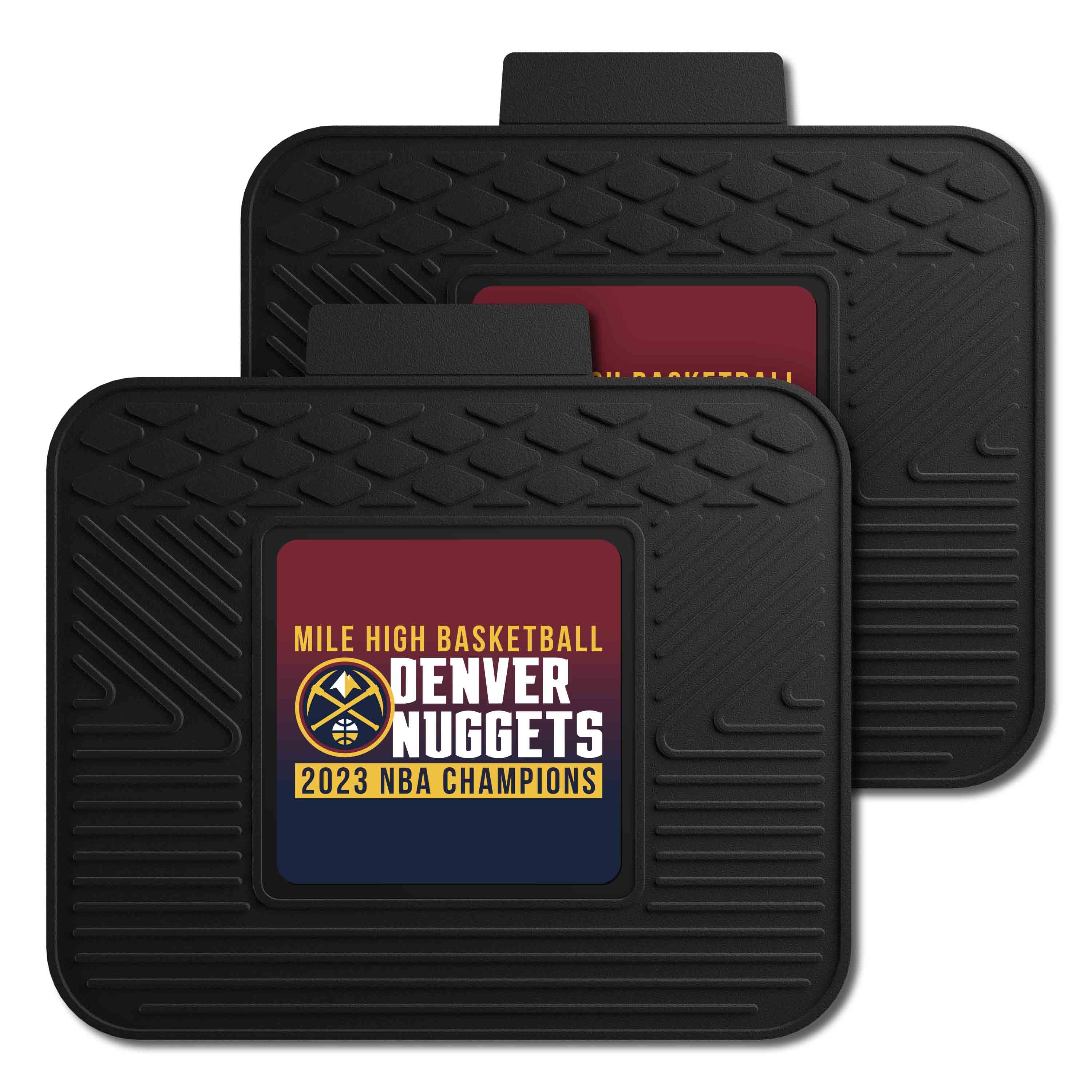 Denver Nuggets 2023 NBA Finals Champions Back Seat Car Utility Mats - 2 Piece Set